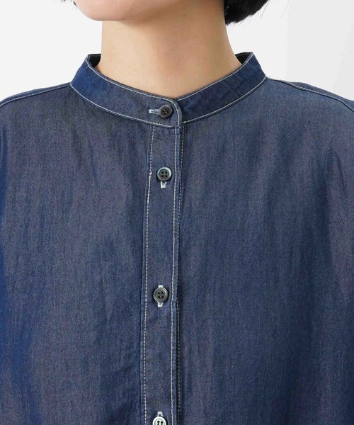 LUCA/LADY LUCK LUCA（ルカ/レディラックルカ）の「LC/LLL テンセルデニムBACKギャザーシャツ/オーバーサイズシャツ（シャツ/ブラウス・レディース・ネイビー/ライトブルー・FREE）」の21枚目の写真