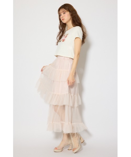 rienda(リエンダ)の「【森香澄さん着用】モチーフフォトショートTシャツ 春服 夏服 半袖(Tシャツ/カットソー・レディース・ブルー/ホワイト/ピンク・FREE)」の6枚目の写真