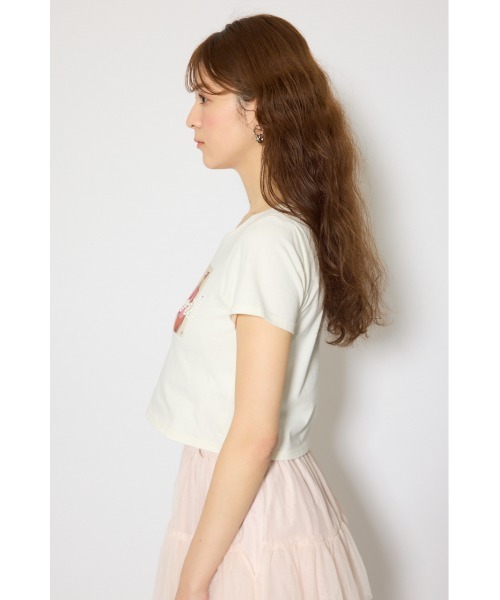 rienda(リエンダ)の「【森香澄さん着用】モチーフフォトショートTシャツ 春服 夏服 半袖(Tシャツ/カットソー・レディース・ブルー/ホワイト/ピンク・FREE)」の10枚目の写真