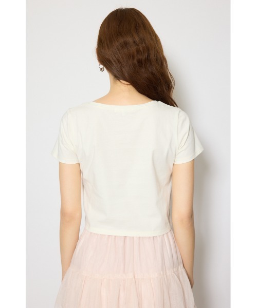 rienda(リエンダ)の「【森香澄さん着用】モチーフフォトショートTシャツ 春服 夏服 半袖(Tシャツ/カットソー・レディース・ブルー/ホワイト/ピンク・FREE)」の11枚目の写真