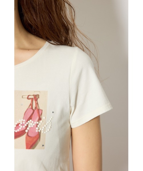 rienda(リエンダ)の「【森香澄さん着用】モチーフフォトショートTシャツ 春服 夏服 半袖(Tシャツ/カットソー・レディース・ブルー/ホワイト/ピンク・FREE)」の14枚目の写真