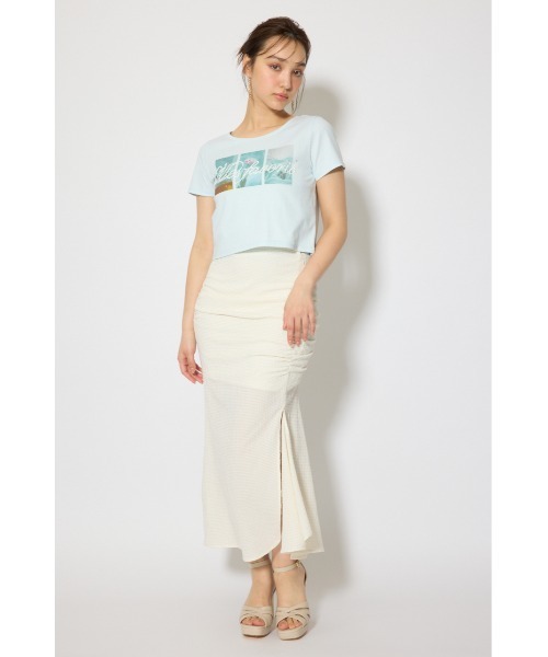 rienda(リエンダ)の「【森香澄さん着用】モチーフフォトショートTシャツ 春服 夏服 半袖(Tシャツ/カットソー・レディース・ブルー/ホワイト/ピンク・FREE)」の17枚目の写真