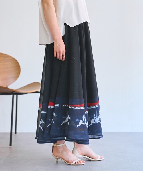 BEARDSLEY(ビアズリー)の「メリーゴーランドウエストリブスカート(スカート・レディース・ネイビー・FREE)」の6枚目の写真