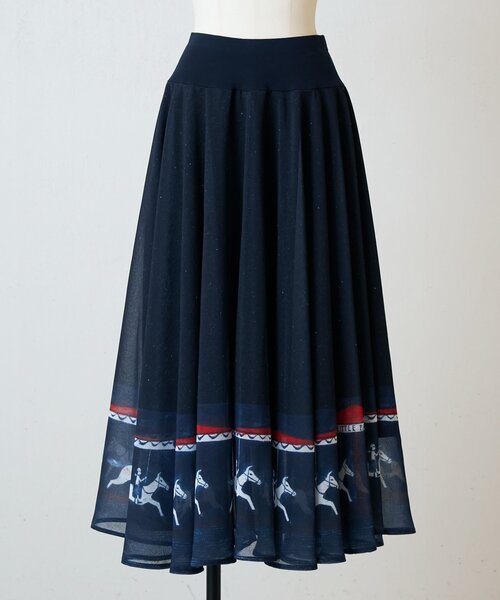 BEARDSLEY(ビアズリー)の「メリーゴーランドウエストリブスカート(スカート・レディース・ネイビー・FREE)」の12枚目の写真