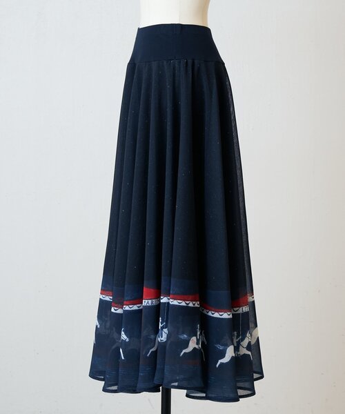 BEARDSLEY(ビアズリー)の「メリーゴーランドウエストリブスカート(スカート・レディース・ネイビー・FREE)」の14枚目の写真