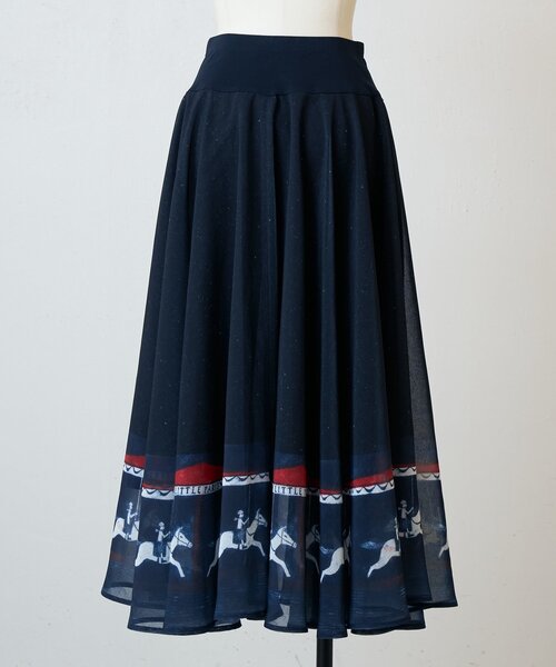 BEARDSLEY(ビアズリー)の「メリーゴーランドウエストリブスカート(スカート・レディース・ネイビー・FREE)」の15枚目の写真