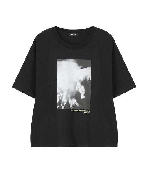 ZUCCa（ズッカ）の「DISCO PHOTO T / Tシャツ（Tシャツ/カットソー・レディース・ホワイト/ブラック・M size/XL）」の2枚目の写真