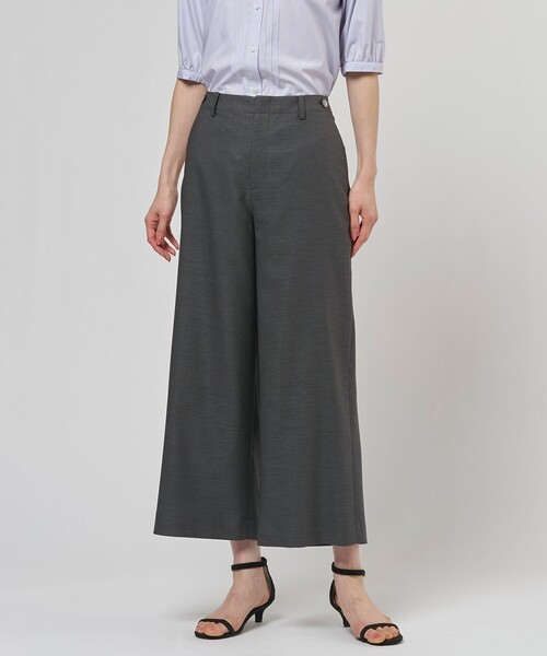J.PRESS(ジェイプレス)の「FLAXASAオックス ワイド ストレート パンツ(その他パンツ・レディース・グレー系/黄土色系/ネイビー系・T13/T17/T15)」の1枚目の写真