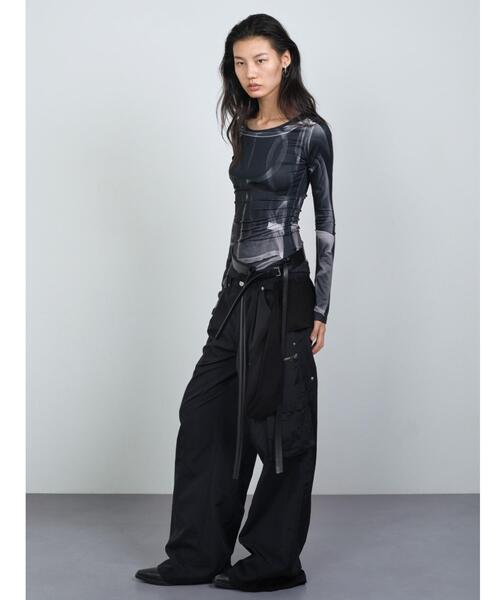 NACHE（ナチェ）の「NACHE/ナチェ/MIXED LAYERD TIE JOGGER PANT（その他パンツ・レディース・ブラック・M/L/S）」の12枚目の写真