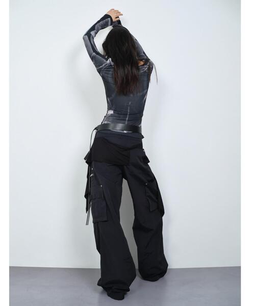 NACHE（ナチェ）の「NACHE/ナチェ/MIXED LAYERD TIE JOGGER PANT（その他パンツ・レディース・ブラック・M/L/S）」の14枚目の写真