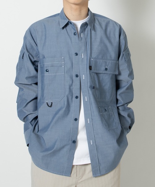 TECH MULTI POCKET CHAMBRAY SHI BE-84026（シャツ/ブラウス）｜DAIWA