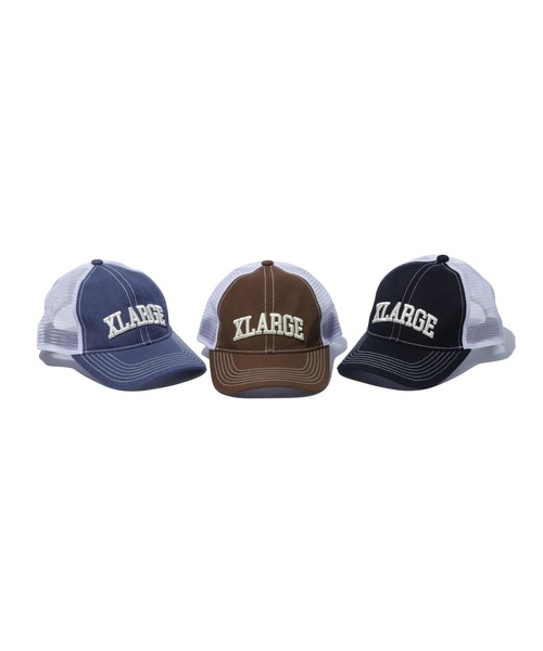 XLARGE(エクストララージ)の「ARCH LOGO MESH CAP(キャップ・メンズ・ブルー/ブラック/ブラウン・ONE SIZE)」の4枚目の写真