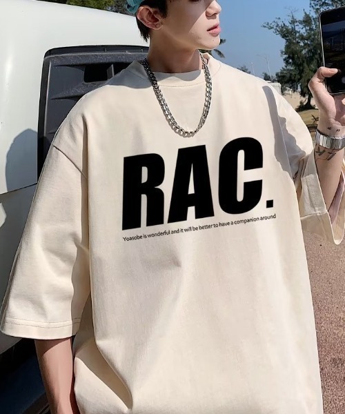 link lot(リンクロット)の「ビッグロゴプリントTシャツ(Tシャツ/カットソー・メンズ・ブラック/ベージュ/ホワイト/ブラウン/レッド/ダークグレー・M)」の7枚目の写真