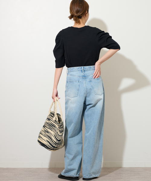 JOURNAL STANDARD relume(ジャーナルスタンダード レリューム)の「《WEB限定追加》スリーブコンシャスプルオーバー(Tシャツ/カットソー・レディース・ブラック/ホワイト/ホワイト系その他・FREE)」の6枚目の写真