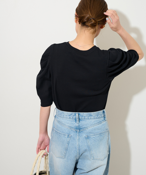 JOURNAL STANDARD relume(ジャーナルスタンダード レリューム)の「《WEB限定追加》スリーブコンシャスプルオーバー(Tシャツ/カットソー・レディース・ブラック/ホワイト/ホワイト系その他・FREE)」の9枚目の写真