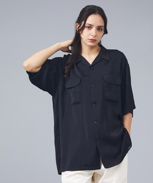 PENDLETON(ペンドルトン)の「【PENDLETON/ペンドルトン】オープンカラー 半袖シャツ / 開襟 / ユニセックス(シャツ/ブラウス・メンズ・ブラック/オフホワイト・M/L)」の2枚目の写真