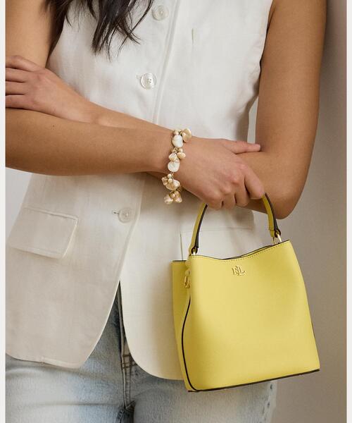 LAUREN RALPH LAUREN(ローレン ラルフ ローレン)の「クロスハッチ スモール リース バケット バッグ(ハンドバッグ・レディース・イエロー・ONE)」の8枚目の写真