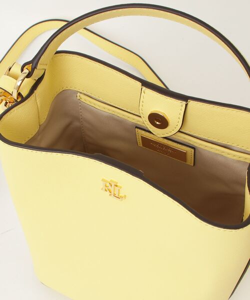 LAUREN RALPH LAUREN(ローレン ラルフ ローレン)の「クロスハッチ スモール リース バケット バッグ(ハンドバッグ・レディース・イエロー・ONE)」の3枚目の写真