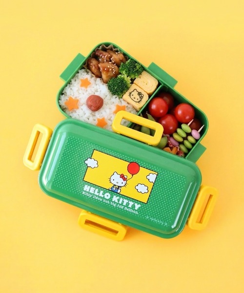 sanrio(サンリオ)の「〈SANRIO/サンリオ〉 ハローキティ レトロ25 ふわっと弁当箱 お弁当箱 ランチボックス PFLB6(お弁当箱・レディース・グリーン・ONE SIZE)」の1枚目の写真