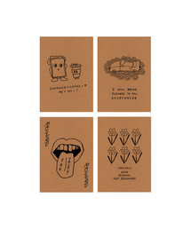 KONGJUDESIGNS（コンジュデザインズ）の「thing1 クラフトポストカードセット（ステーショナリー）」