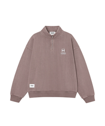 Kompakt Record Bar（コンパクトレコードバー）の「KRB Washed Embroidered Half Zip-up - Ash Burgundy（その他トップス）」