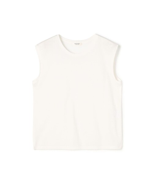 MACPHEE(マカフィー)の「ハイゲージジャージー ノースリーブプルオーバー(Tシャツ/カットソー・レディース・ブラック/ホワイト/ダークブラウン/ライトグリーン・S)」の2枚目の写真