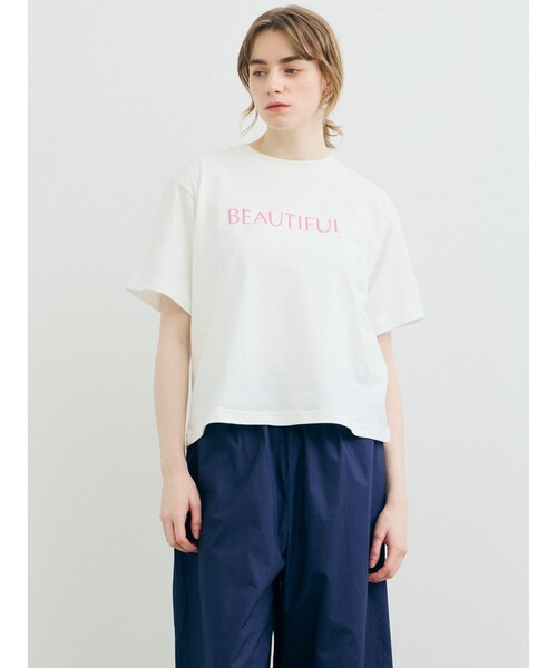 MARMARMAR(マーマーマー)の「MARMARMAR プリントTシャツ(BEAUTIFUL)(Tシャツ/カットソー・レディース・オフホワイト/ブラック/ピンク・FREE)」の11枚目の写真