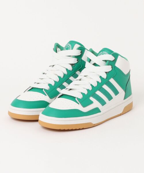 adidas(アディダス)の「【adidas】RAPID COURT MID(スニーカー・メンズ・ホワイト×グリーン・25.0cm/25.5cm/26.0cm/26.5cm/27.0cm/27.5cm/29.0cm)」の1枚目の写真