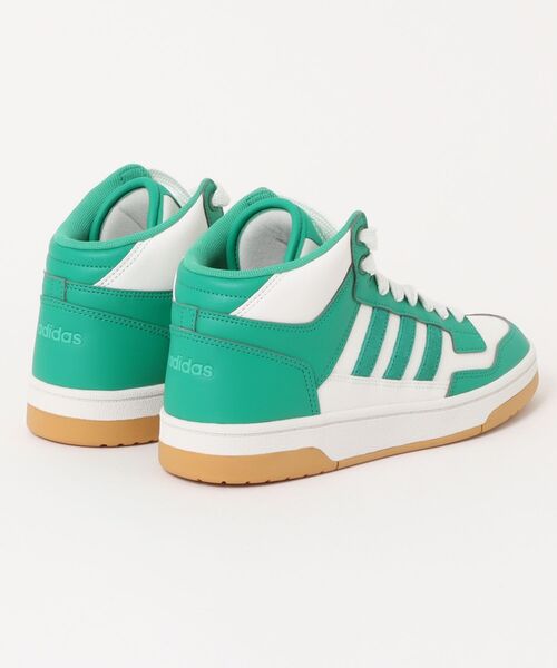adidas(アディダス)の「【adidas】RAPID COURT MID(スニーカー・メンズ・ホワイト×グリーン・25.0cm/25.5cm/26.0cm/26.5cm/27.0cm/27.5cm/29.0cm)」の3枚目の写真