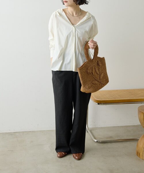 ear PAPILLONNER(イアパピヨネ)の「【LIMAIA PARIS(リマイア・パリ)】FLORA/フラワーバッグ(トートバッグ・レディース・ダークブラウン/レッド・FREE)」の12枚目の写真