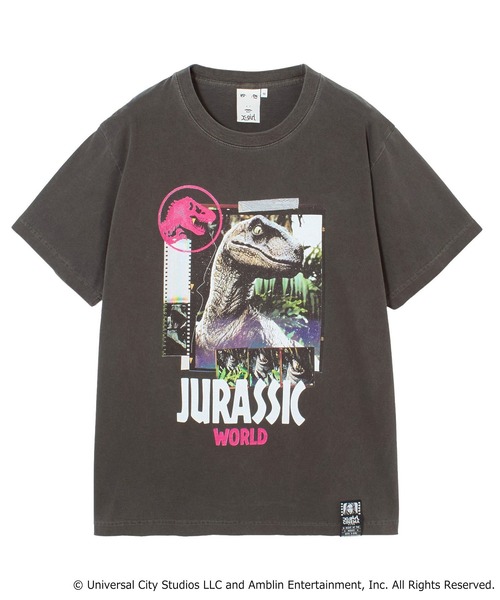 X-girl(エックスガール)の「X-girl × JURASSIC WORLD S/S TEE(Tシャツ/カットソー・レディース・ブラック/ホワイト・S/M)」の7枚目の写真