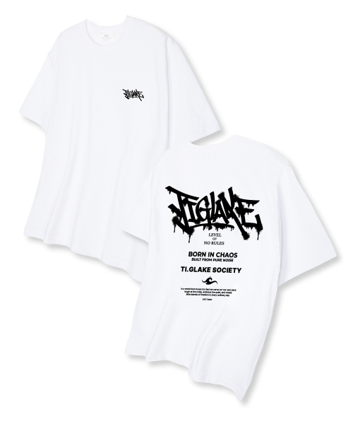TI.GLAKE(ティーグレイク)の「ノールリーフ オーバーサイズ 半袖Tシャツ ホワイト(Tシャツ/カットソー・メンズ・その他・XX-LARGE/X-LARGE/LARGE)」の1枚目の写真