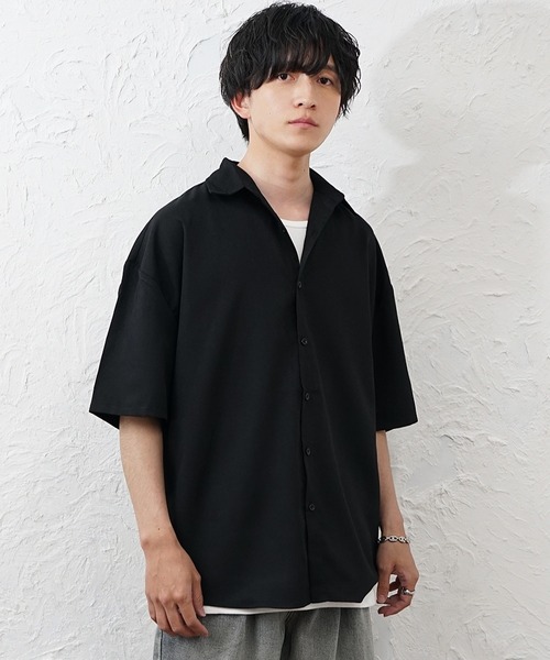 MinoriTY(マイノリティ)の「【MinoriTY】裾ラウンドルーズシャツ(5分袖)メンズ 春服 夏服 家庭洗濯可能 ユニセックス(シャツ/ブラウス・メンズ・カーキ/ホワイト/ブラック・M/S/L)」の13枚目の写真
