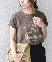SHIPS Colors:〈洗濯機可能〉フロッキー コンビ プリント TEE◇