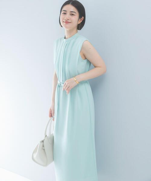 URBAN RESEARCH ROSSO WOMEN(アーバンリサーチ ロッソ)の「クールタッチ 防シワストレートワンピース(ワンピース・レディース・ミント/ネイビー/グレー系その他・FREE)」の3枚目の写真