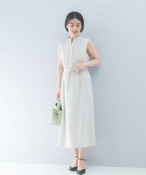 URBAN RESEARCH ROSSO WOMEN(アーバンリサーチ ロッソ)の「クールタッチ 防シワストレートワンピース(ワンピース・レディース・ミント/ネイビー/グレー系その他・FREE)」の5枚目の写真