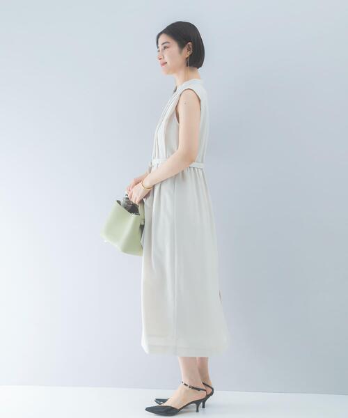 URBAN RESEARCH ROSSO WOMEN(アーバンリサーチ ロッソ)の「クールタッチ 防シワストレートワンピース(ワンピース・レディース・ミント/ネイビー/グレー系その他・FREE)」の6枚目の写真