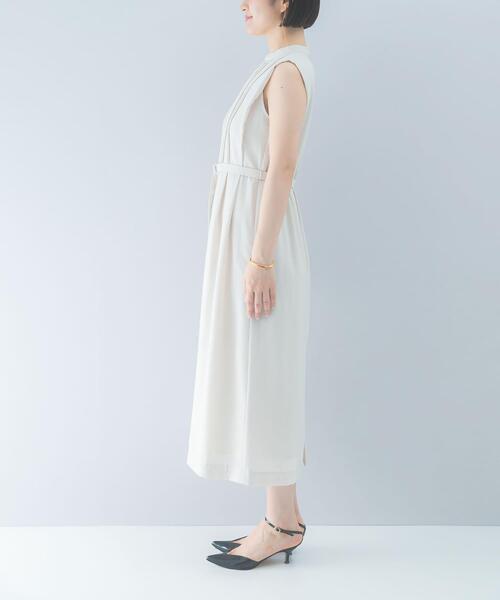 URBAN RESEARCH ROSSO WOMEN(アーバンリサーチ ロッソ)の「クールタッチ 防シワストレートワンピース(ワンピース・レディース・ミント/ネイビー/グレー系その他・FREE)」の4枚目の写真