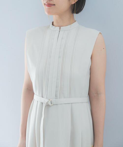 URBAN RESEARCH ROSSO WOMEN(アーバンリサーチ ロッソ)の「クールタッチ 防シワストレートワンピース(ワンピース・レディース・ミント/ネイビー/グレー系その他・FREE)」の6枚目の写真