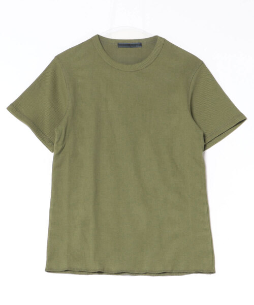 Revo.（レボ）の「サーマル クルーネック 半袖Tシャツ / ワッフルTシャツ【UNISEX】（Tシャツ/カットソー・メンズ・ホワイト系/ホワイト系1/ブラック/カーキ/杢グレー・M/L/XL）」の5枚目の写真