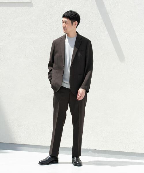 URBAN RESEARCH DOORS（アーバンリサーチドアーズ）の「LIFE STYLE TAILOR　リネンライク千鳥柄コンフォータブルパンツ（その他パンツ・メンズ・グレー/ブラウン・MEDIUM/SMALL/LARGE/X-LARGE）」の21枚目の写真