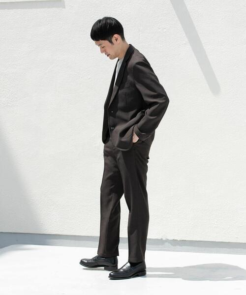 URBAN RESEARCH DOORS（アーバンリサーチドアーズ）の「LIFE STYLE TAILOR　リネンライク千鳥柄コンフォータブルパンツ（その他パンツ・メンズ・グレー/ブラウン・MEDIUM/SMALL/LARGE/X-LARGE）」の22枚目の写真