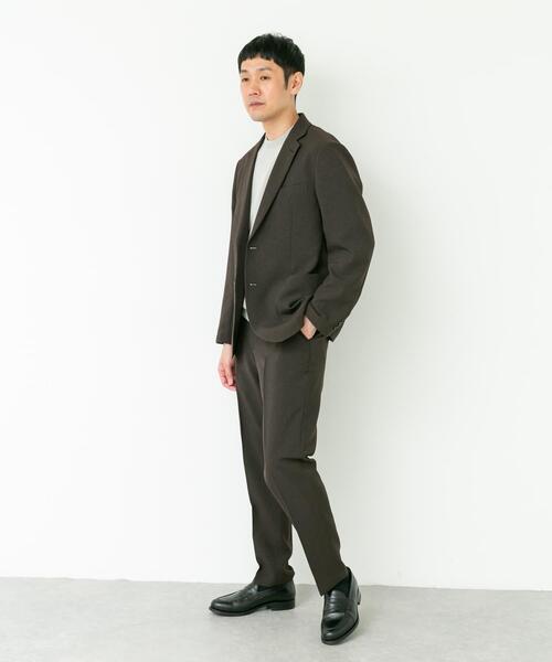 URBAN RESEARCH DOORS(アーバンリサーチドアーズ)の「LIFE STYLE TAILOR リネンライク千鳥柄コンフォータブルパンツ(その他パンツ・メンズ・グレー/ブラウン・MEDIUM/SMALL/LARGE/X-LARGE)」の3枚目の写真