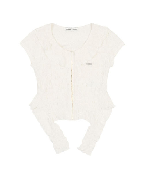 ORDINARY HOLIDAY（オーディナリー ホリデー）の「RUFFLE WRINKLE BLOUSE [IVORY]（シャツ/ブラウス・レディース・その他・FREE）」の3枚目の写真
