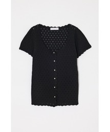 MOUSSY（マウジー）の「EYELET BUTTON UP トップス（ニット/セーター）」