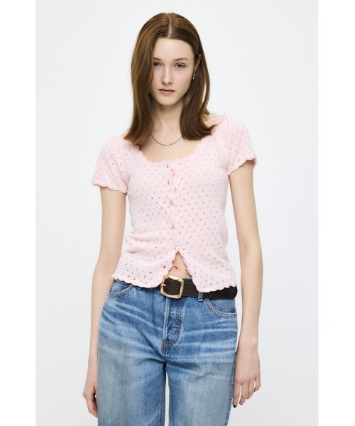 【新品未使用】moussy  BUTTON UP B／N セーター　ニット MOUSSY | BUTTON UP ニットカーディガン (カーディガン ) |SHEL'TTER