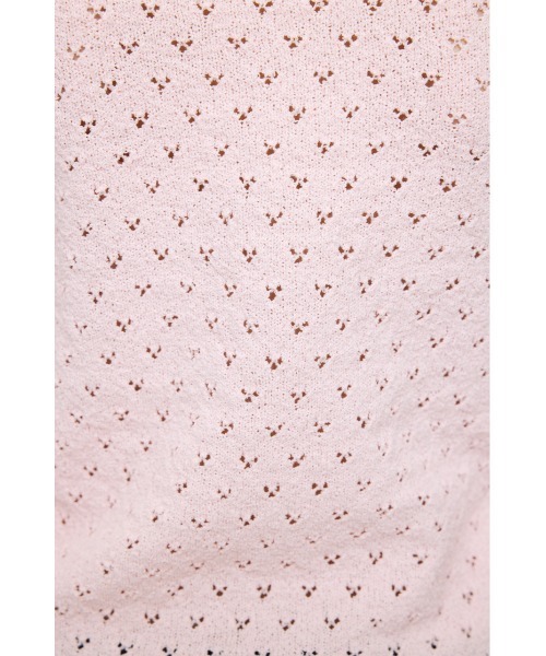 MOUSSY(マウジー)の「EYELET BUTTON UP トップス(ニット/セーター・レディース・ブラック/ライトピンク/オフホワイト/ネイビー・FREE)」の15枚目の写真