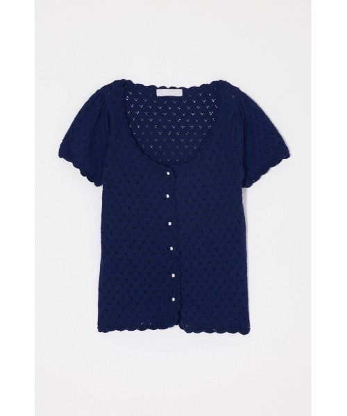 MOUSSY(マウジー)の「EYELET BUTTON UP トップス(ニット/セーター・レディース・ブラック/ライトピンク/オフホワイト/ネイビー・FREE)」の21枚目の写真