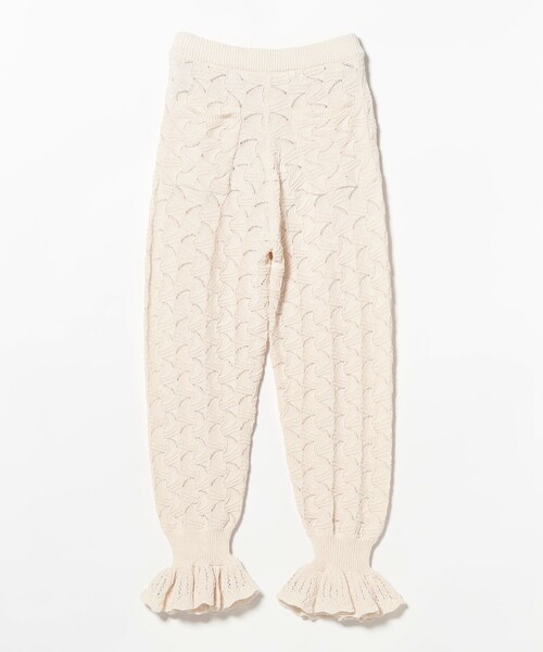 BEAMS COUTURE(ビームスクチュール)の「アイレット フリル ニット パンツ(その他パンツ・レディース・ピンク/ホワイト系その他5・ONE SIZE)」の7枚目の写真