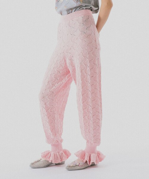 BEAMS COUTURE(ビームスクチュール)の「アイレット フリル ニット パンツ(その他パンツ・レディース・ピンク/ホワイト系その他5・ONE SIZE)」の10枚目の写真